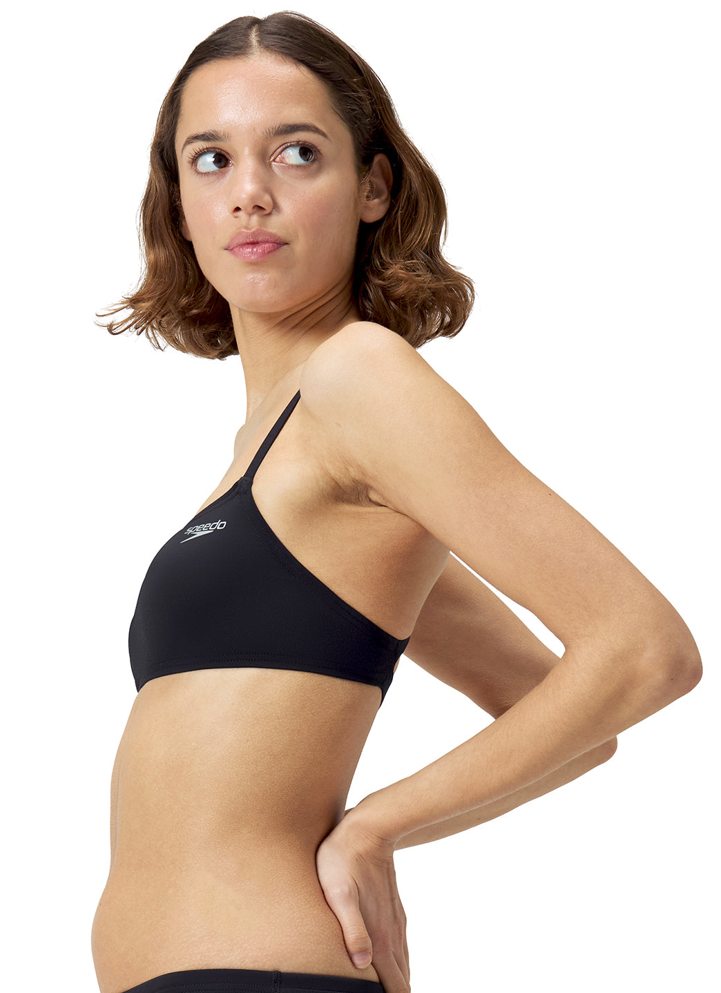 Speedo Women's Solid Strappy Bikini Top