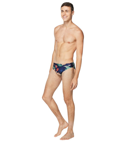  Speedo Vibe Men's Printed One Brief Swimsuit Island Vision