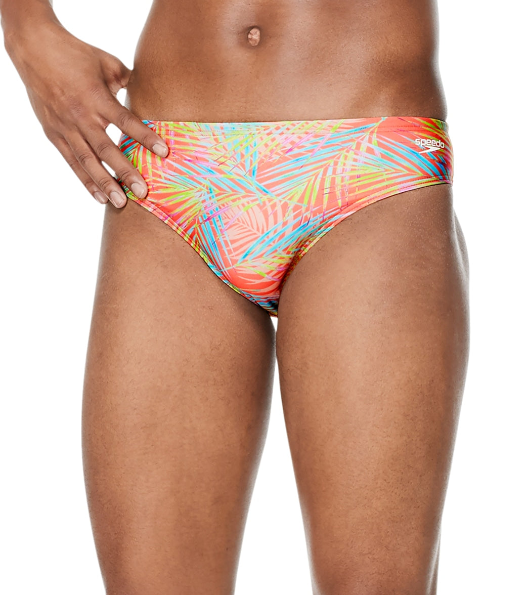  Speedo Vibe Men's Printed One Brief Swimsuit Throwing Shade