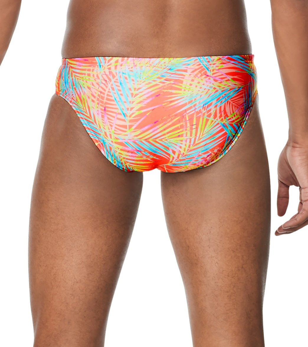  Speedo Vibe Men's Printed One Brief Swimsuit Throwing Shade