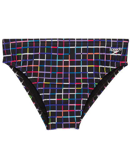  Speedo Vibe Men's Printed One Brief Swimsuit Square Pegs