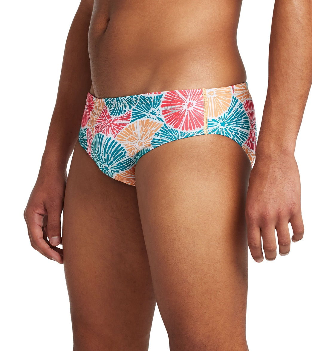  Speedo Vibe Men's Printed One Brief Swimsuit Citrus Love