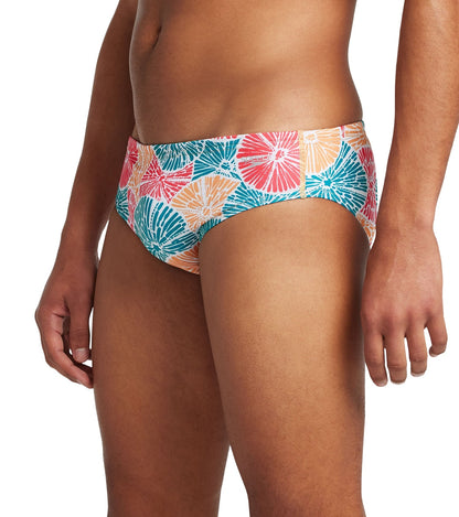  Speedo Vibe Men's Printed One Brief Swimsuit Citrus Love