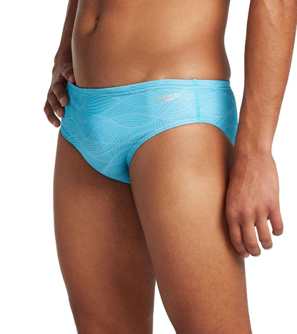  Speedo Vibe Men's Printed One Brief Swimsuit Be Like Water