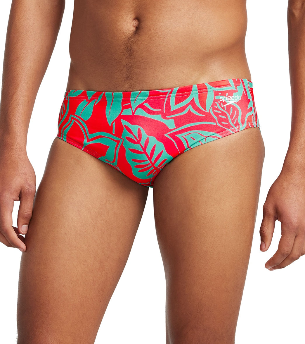  Speedo Vibe Men's Printed One Brief Swimsuit Exploded Floral