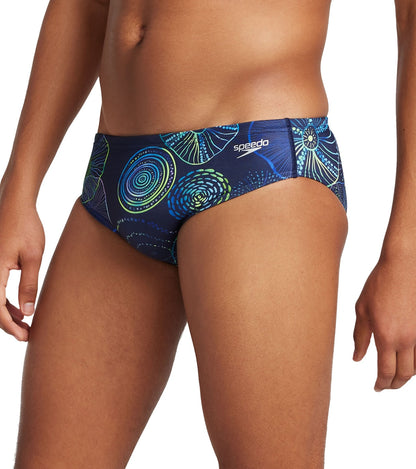  Speedo Vibe Men's Printed One Brief Swimsuit Land Down Under