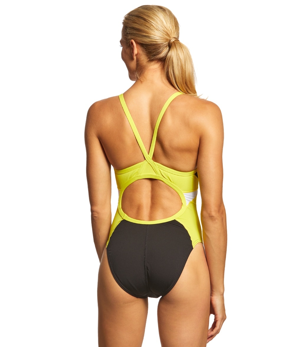  Speedo Women's Spark Splice Flyback One Piece Swimsuit