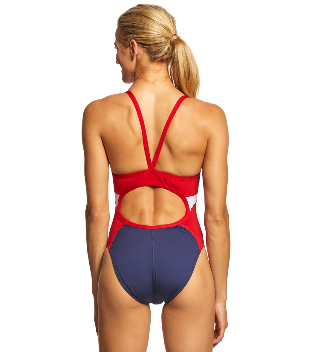  Speedo Women's Spark Splice Flyback One Piece Swimsuit