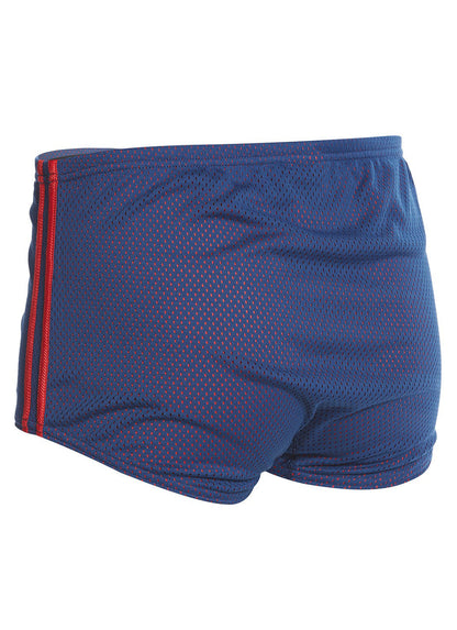  Speedo Solid Poly Mesh Square Leg Swimsuit