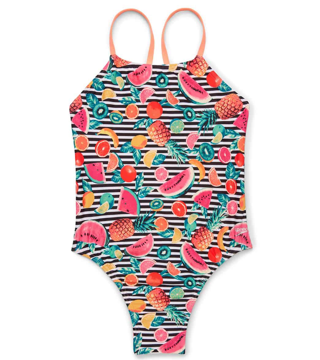 Speedo Women's Printed Back One Piece Swimsuit