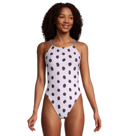  Speedo Women's Printed Back One Piece Swimsuit