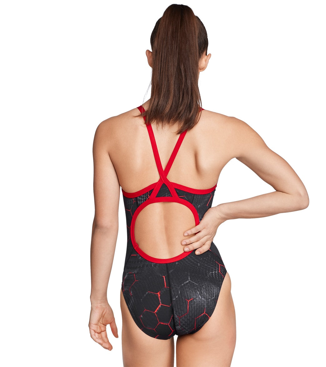  Speedo Women's Emerging Force Flyback One Piece Swimsuit