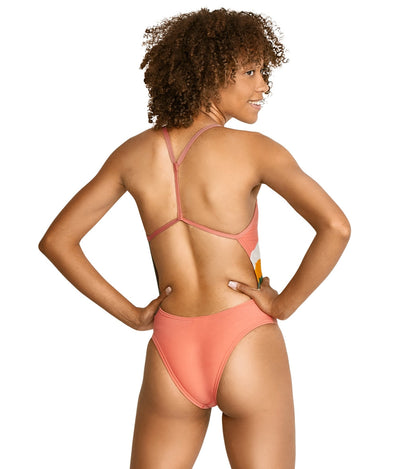  Speedo Women's Radiating Splice One Piece Swimsuit