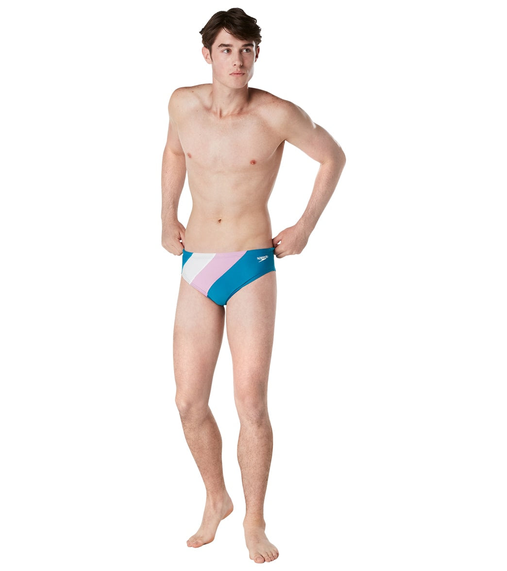  Speedo Vibe Men's Color Blocked One Brief Swimsuit