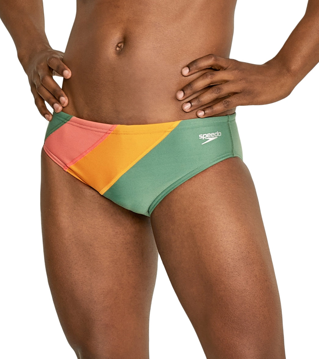  Speedo Vibe Men's Color Blocked One Brief Swimsuit