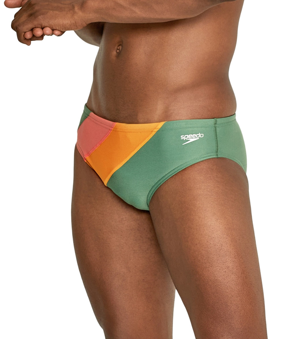 Speedo Vibe Men's Color Blocked One Brief Swimsuit