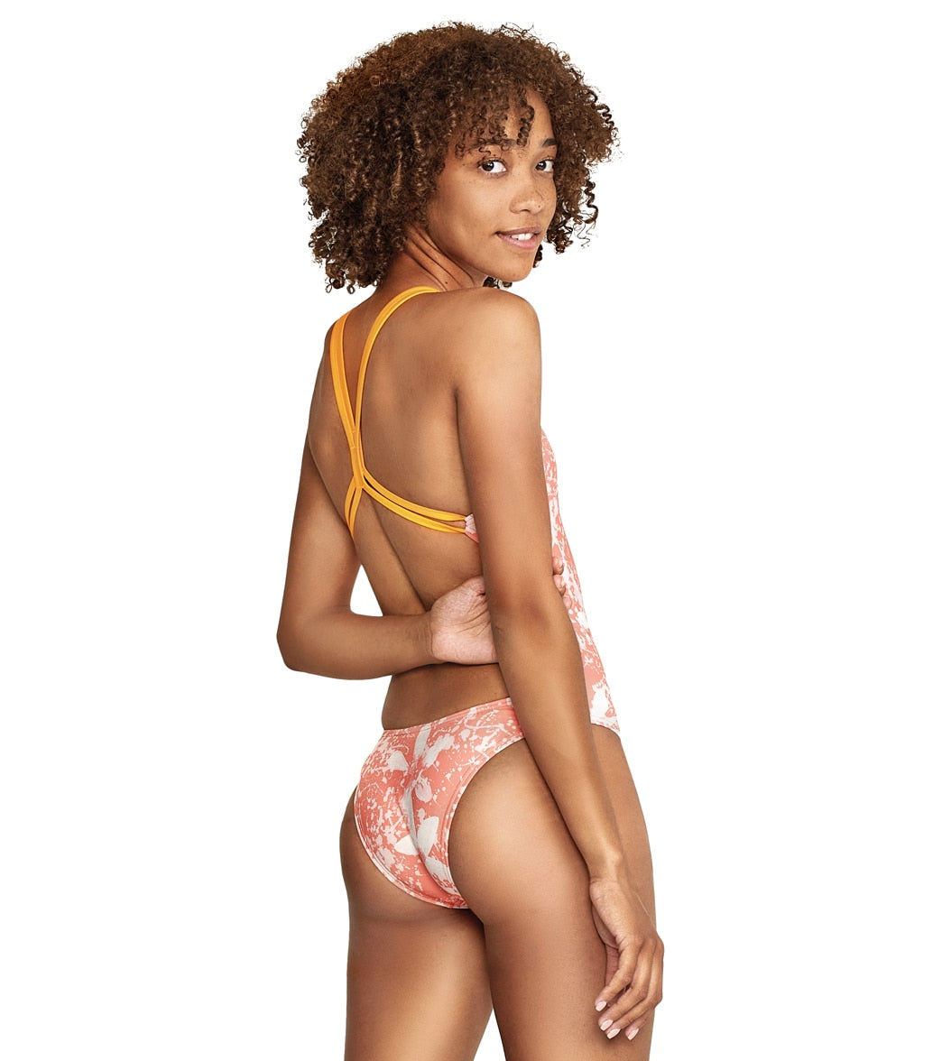  Speedo Vibe Women's Printed Double Strap One Piece Swimsuit