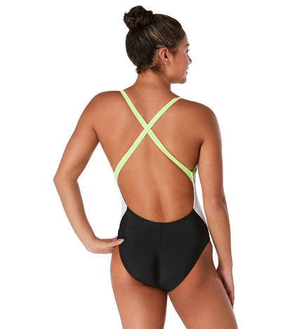  Speedo Women's Colorblock Flyer One Piece Swimsuit