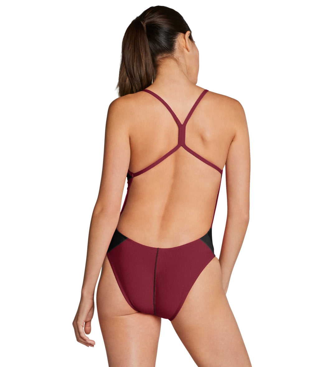  Speedo Women's Edge Splice One Back One Piece Swimsuit