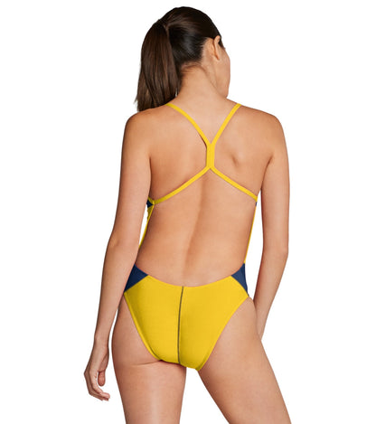  Speedo Women's Edge Splice One Back One Piece Swimsuit