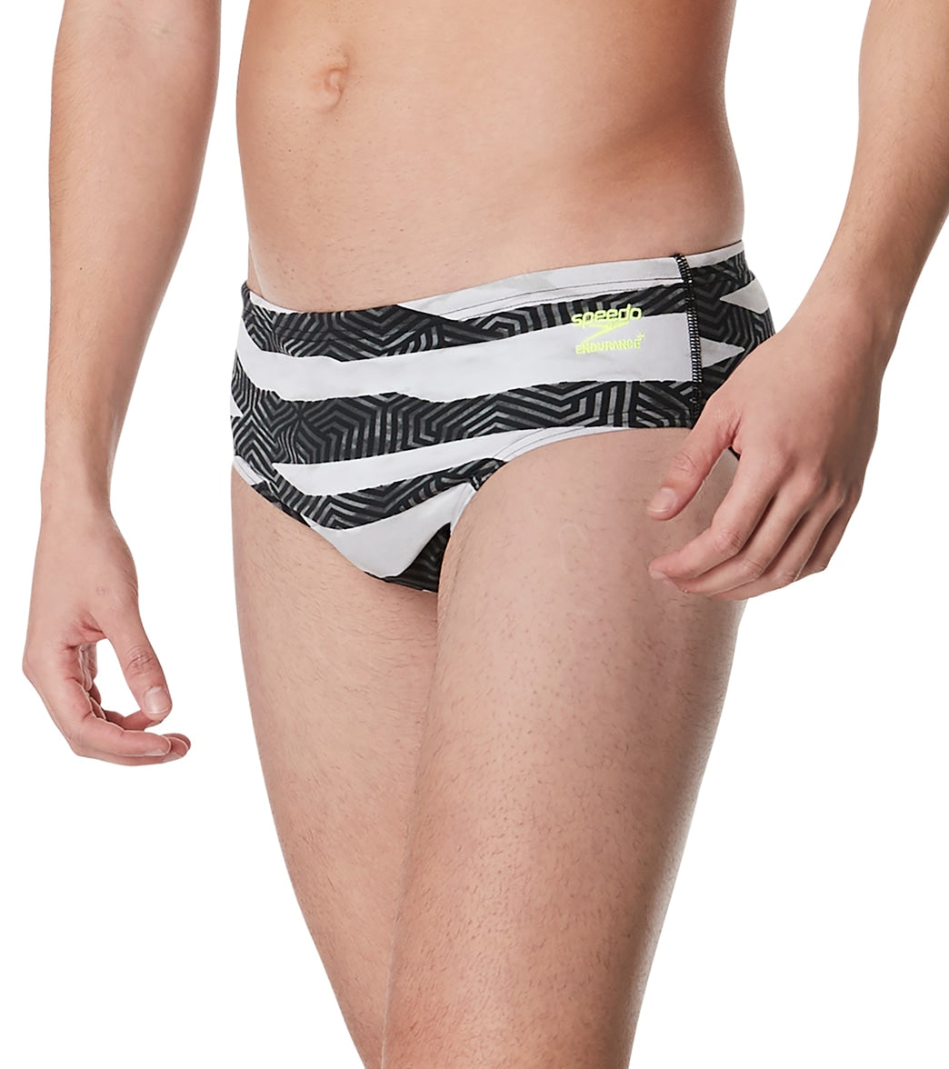  Speedo Men's Contort Stripes Brief Swimsuit