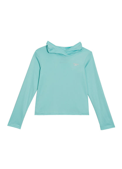  Speedo Girls' Long Sleeve Hooded Swim Tee (Big Kid)
