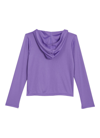  Speedo Girls' Long Sleeve Hooded Swim Tee (Big Kid)