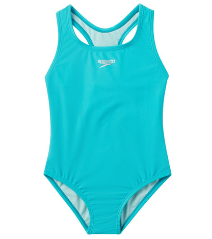  Speedo Girls' Solid Racerback One Piece Swimsuit (Little Kid, Big Kid)