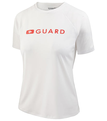  Speedo Lifeguard Women's Short Sleeve Solid Swim Tee
