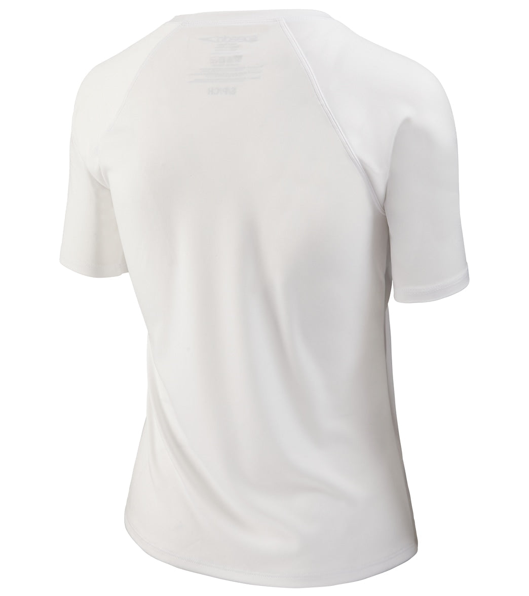  Speedo Lifeguard Women's Short Sleeve Solid Swim Tee