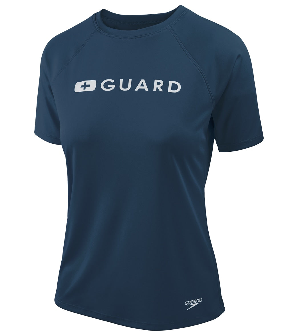  Speedo Lifeguard Women's Short Sleeve Solid Swim Tee