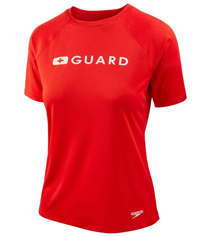  Speedo Lifeguard Women's Short Sleeve Solid Swim Tee