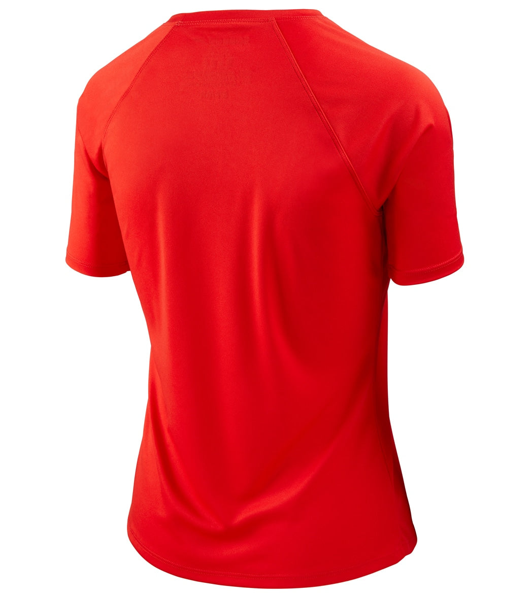  Speedo Lifeguard Women's Short Sleeve Solid Swim Tee