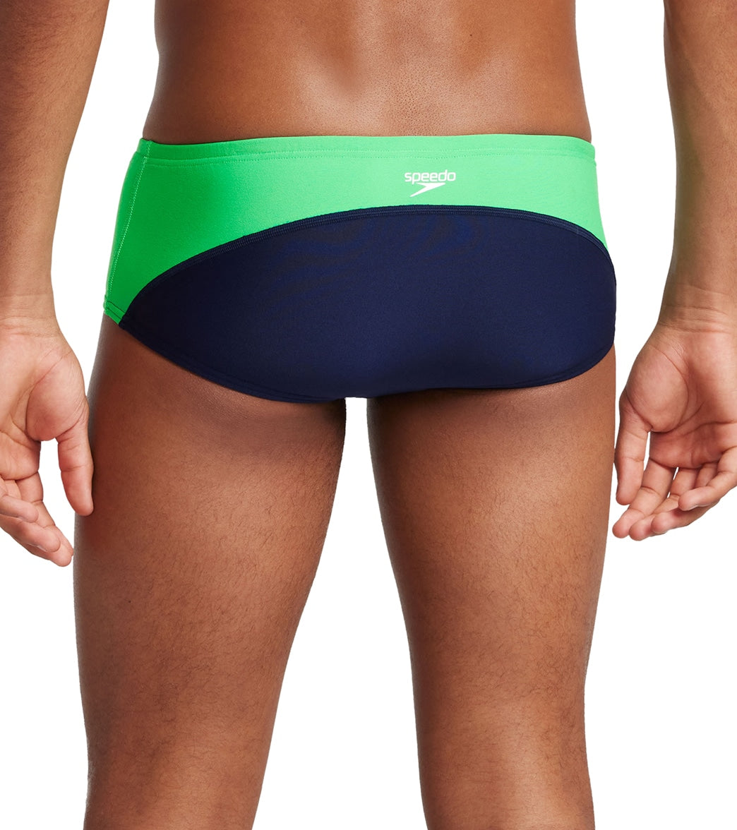  Speedo Vibe Men's Colorblock Euro Brief Swimsuit