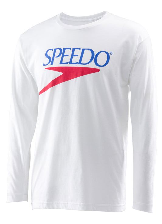  Speedo Unisex Vintage Logo Long Sleeve Crew Tee