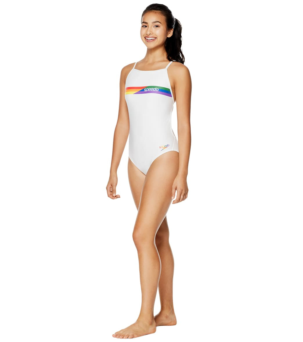  Speedo Pride Women's Graphic One Back One Piece Swimsuit