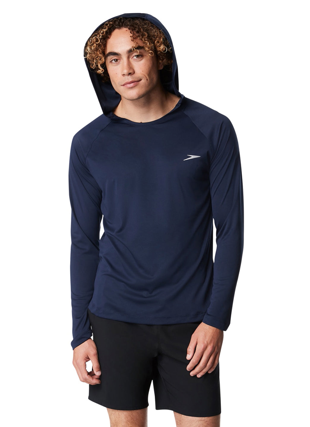  Speedo Men's Baybreeze Hooded Long Sleeve Swim Shirt