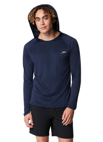  Speedo Men's Baybreeze Hooded Long Sleeve Swim Shirt