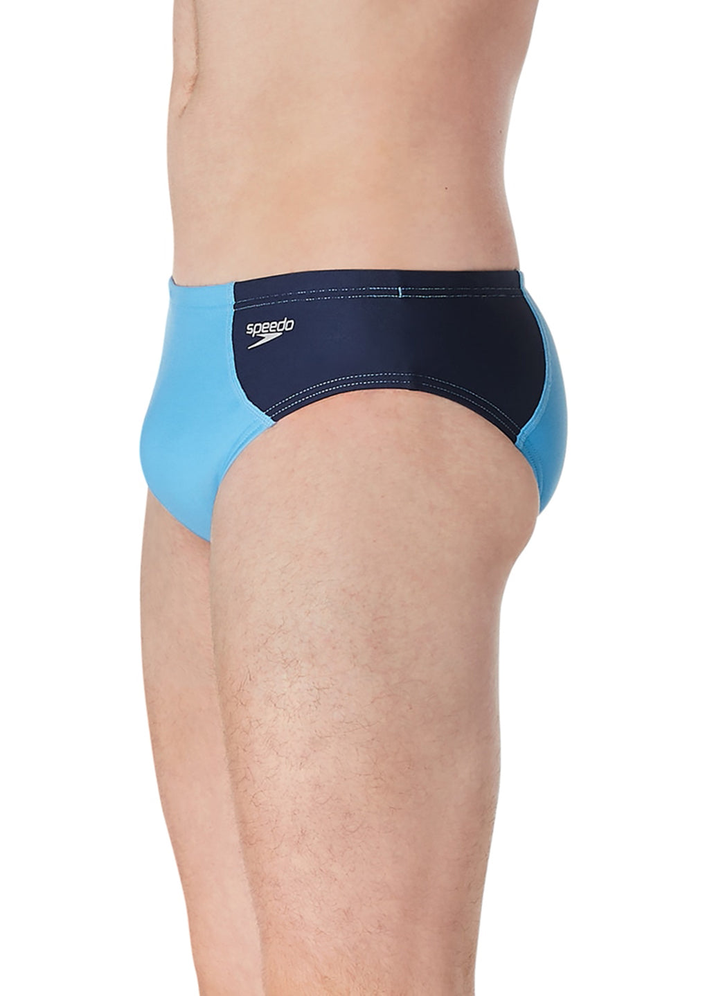 Speedo Vibe Men's Assymetrical Colorblock One Brief Swimsuit