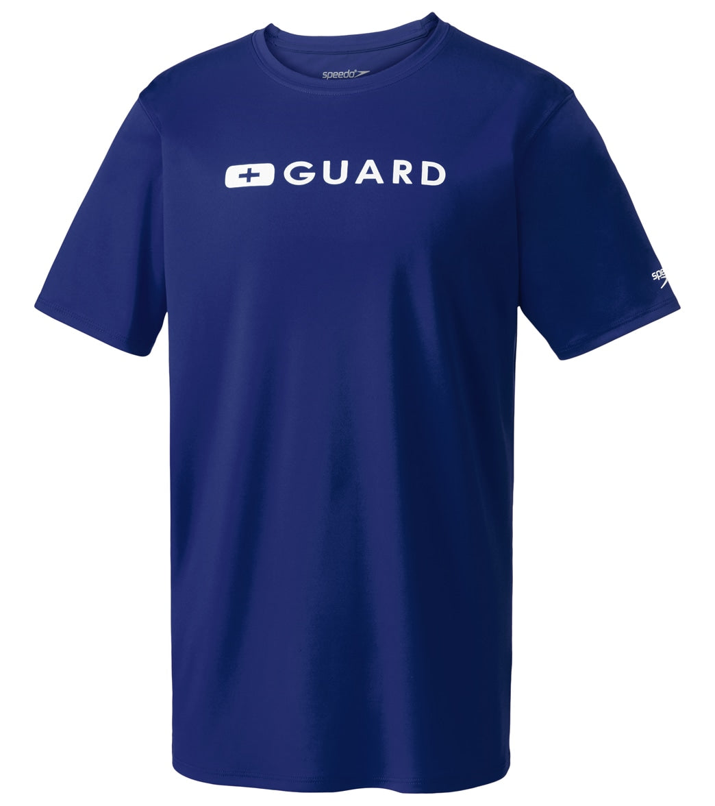  Speedo Lifeguard Men's Short Sleeve Solid Swim Tee