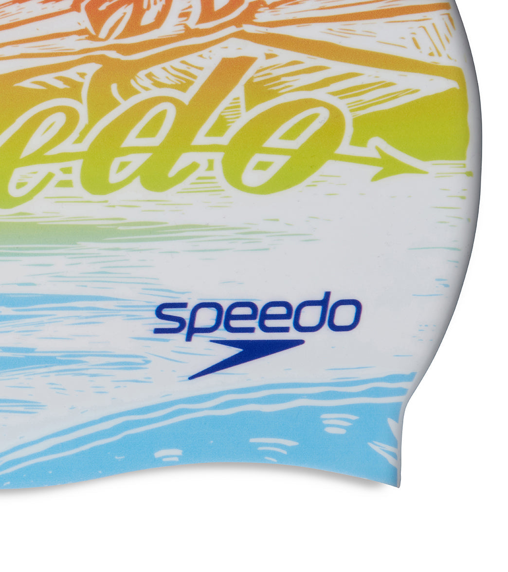  Speedo Printed Silicone Swim Cap