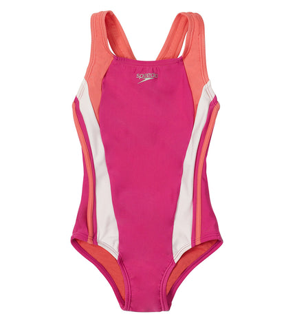  Speedo Girls' Infinity Splice One Piece Swimsuit (Little Kid, Big Kid)