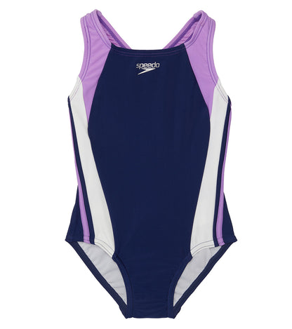  Speedo Girls' Infinity Splice One Piece Swimsuit (Little Kid, Big Kid)
